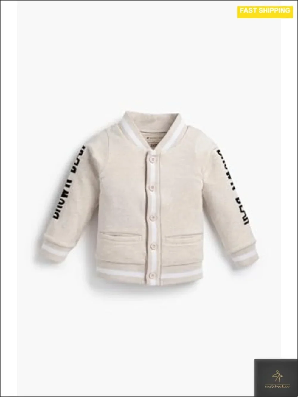Organic Cotton Bomber Jacket for Baby Boys with Pockets